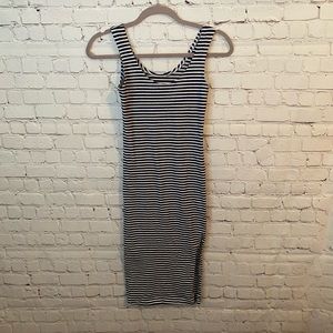 Striped skin tight dress